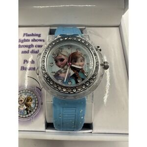 Disney Kids Frozen Anna & Elsa Blue Watch FZN3564 Kids Disney Watch NEW U‎